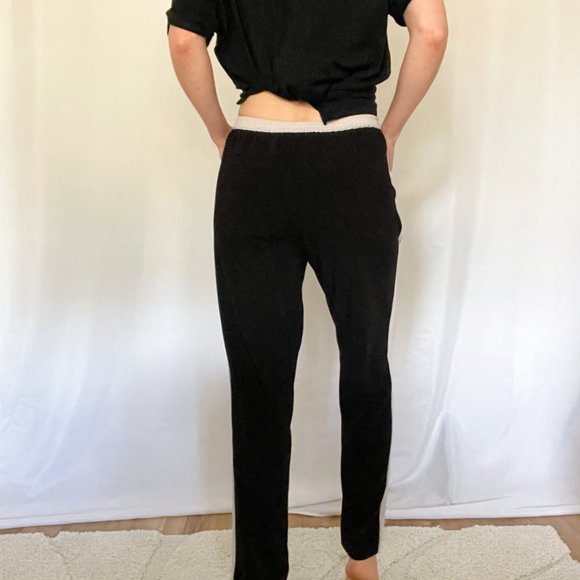 Bebe Black & Tan Track Pants Joggers - the perfect outfit for travel days - Picture 6 of 12